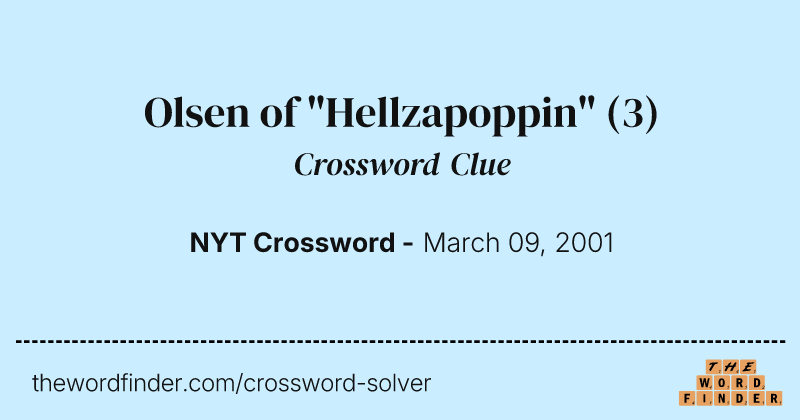 Olsen of "Hellzapoppin" crossword clue image