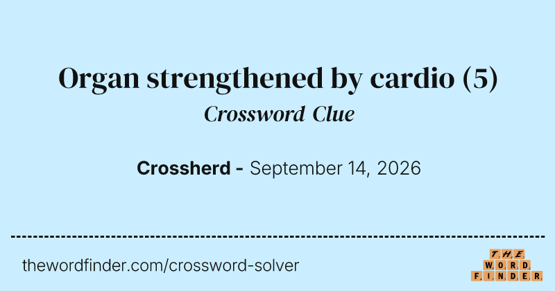 Organ strengthened by cardio crossword clue image