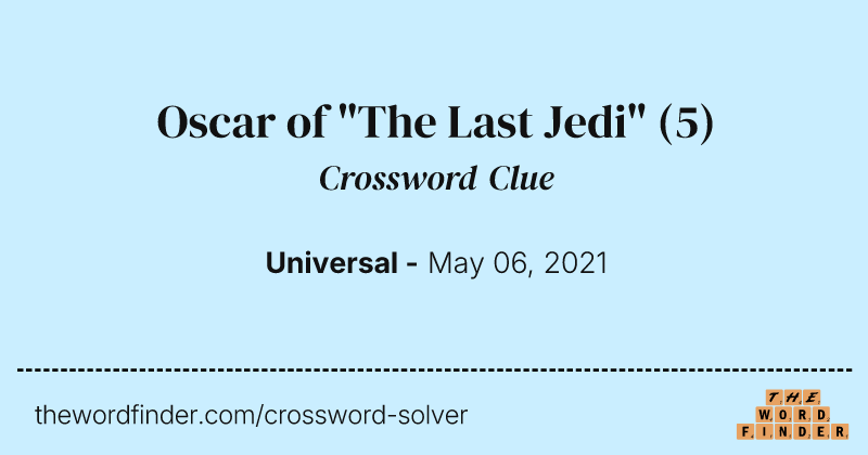 Oscar of "The Last Jedi" crossword clue image