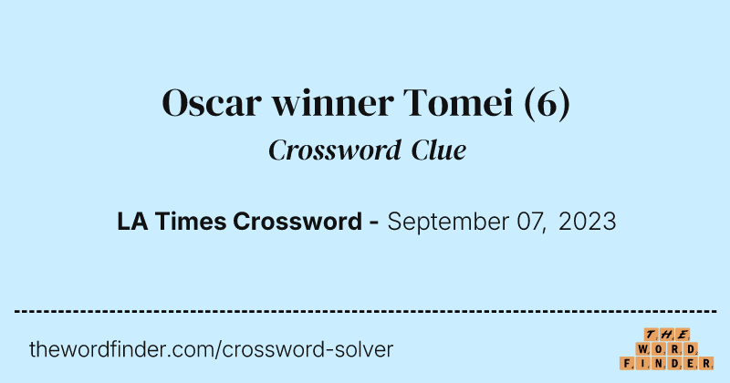 Oscar winner Tomei crossword clue image