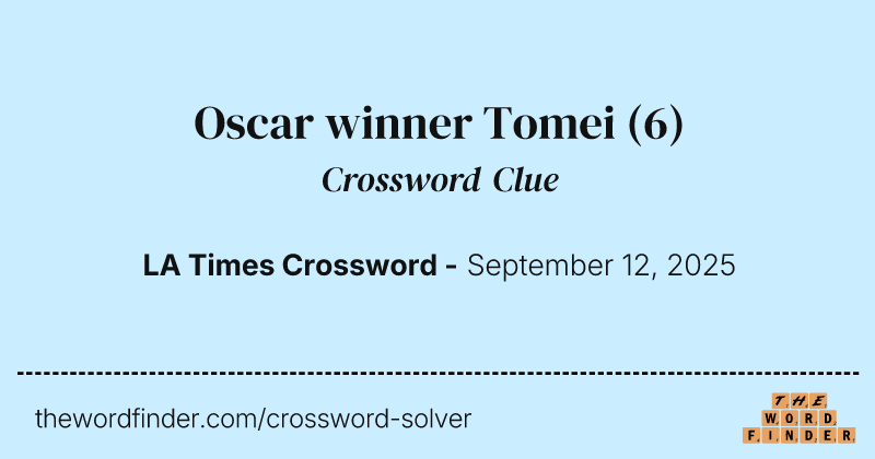 Oscar winner Tomei crossword clue image