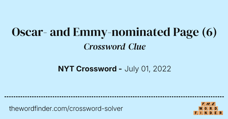 Oscar- and Emmy-nominated Page crossword clue image