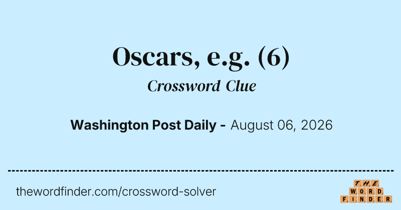 Oscars, e.g. crossword clue image