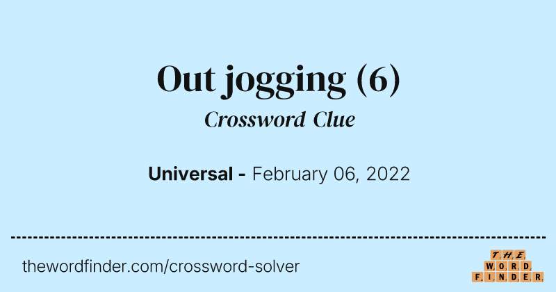 Out jogging crossword clue image