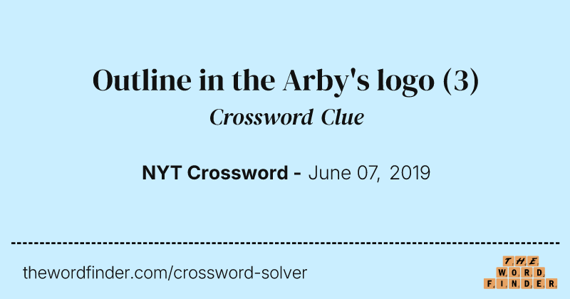 Outline in the Arby's logo crossword clue image