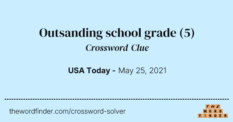 Outsanding school grade crossword clue image