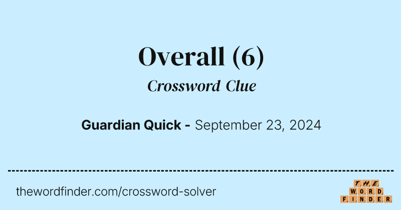Overall crossword clue image