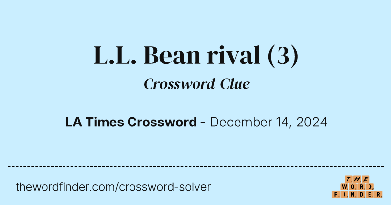 L.L. Bean rival crossword clue image