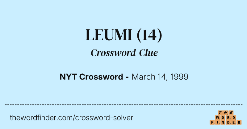 LEUMI crossword clue image