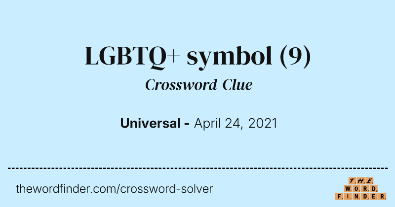 LGBTQ+ symbol crossword clue image