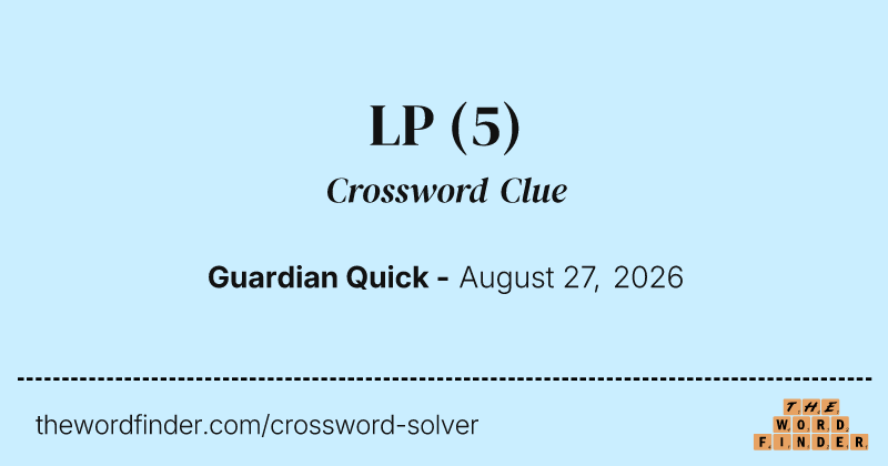 LP crossword clue image