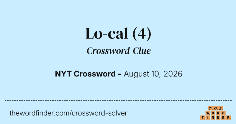 Lo-cal crossword clue image