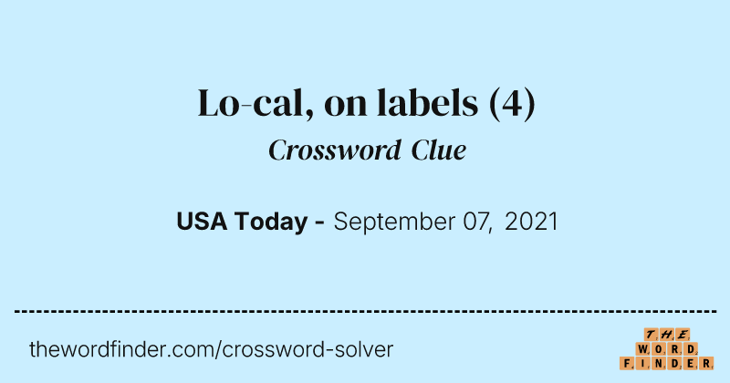 Lo-cal, on labels crossword clue image
