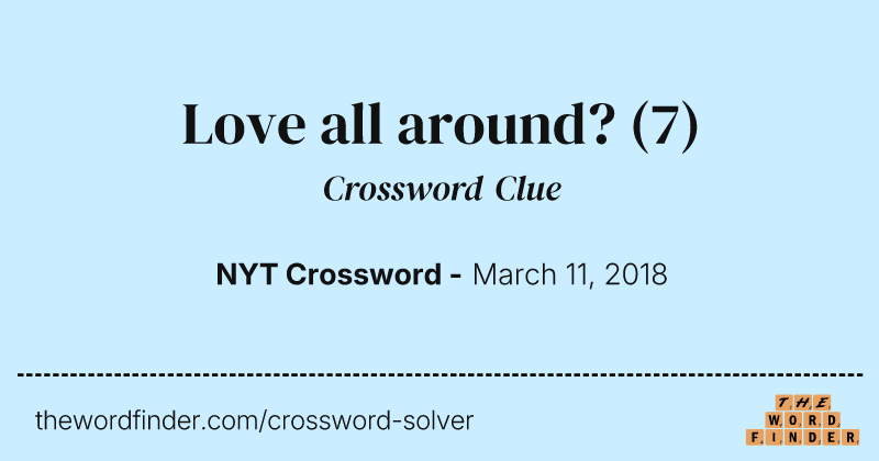 Love all around? crossword clue image