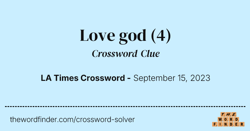 Love god crossword clue image