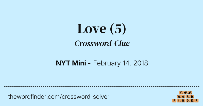 Love crossword clue image