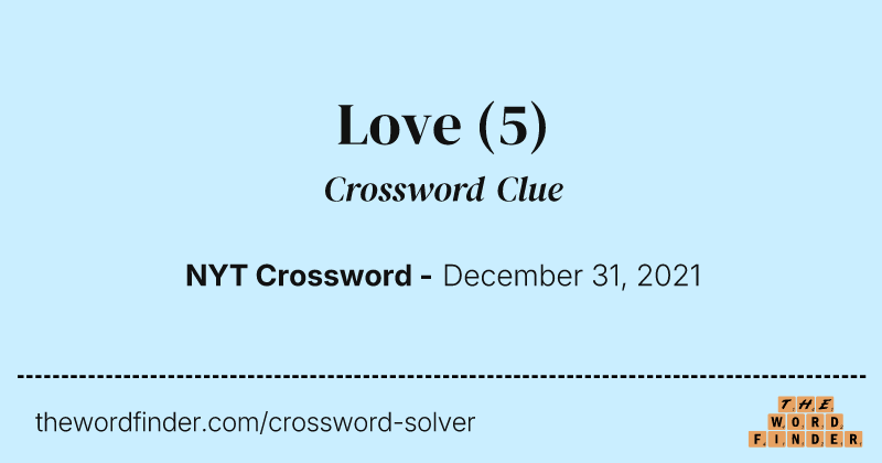 Love crossword clue image
