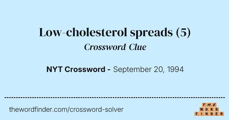 Low-cholesterol spreads crossword clue image
