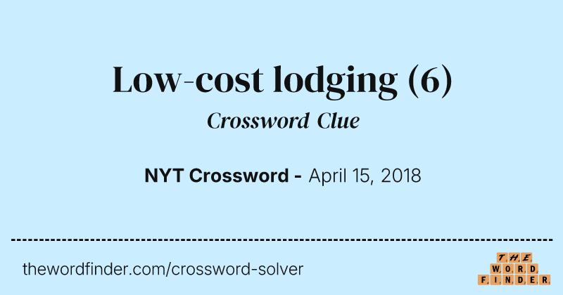 Low-cost lodging crossword clue image