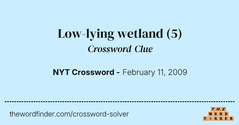 Low-lying wetland crossword clue image