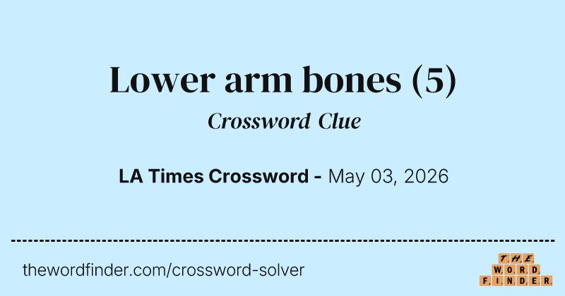 Lower arm bones crossword clue image