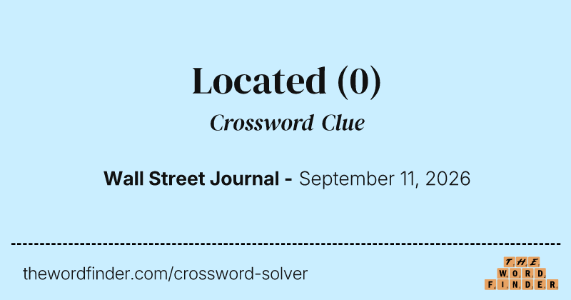 Located crossword clue image