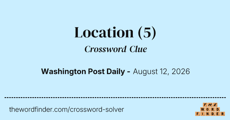 Location crossword clue image