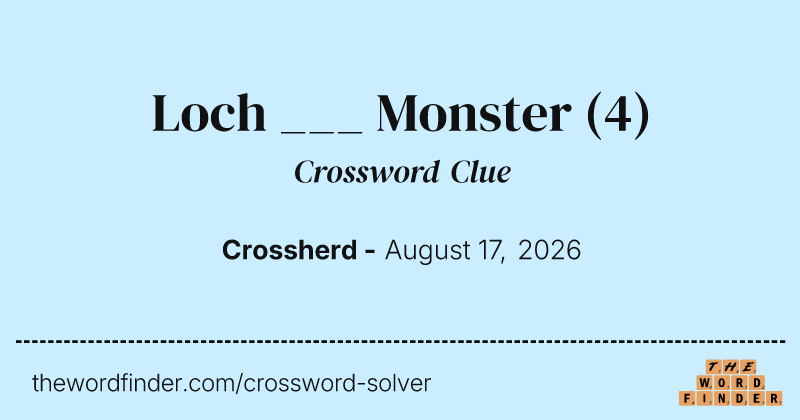 Loch ___ Monster crossword clue image