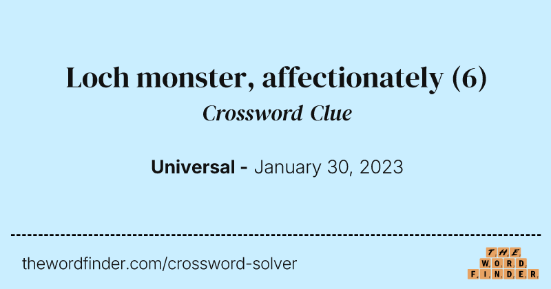 Loch monster, affectionately crossword clue image