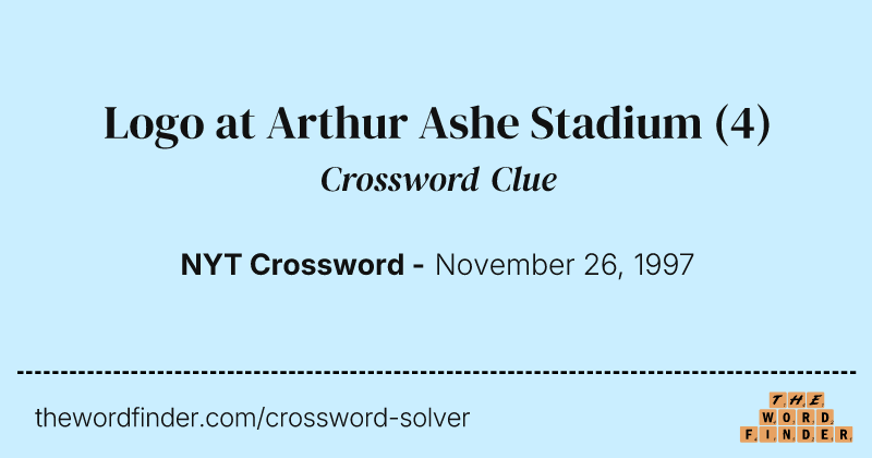 Logo at Arthur Ashe Stadium crossword clue image