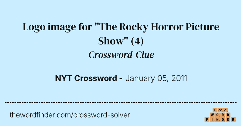 Logo image for "The Rocky Horror Picture Show" crossword clue image