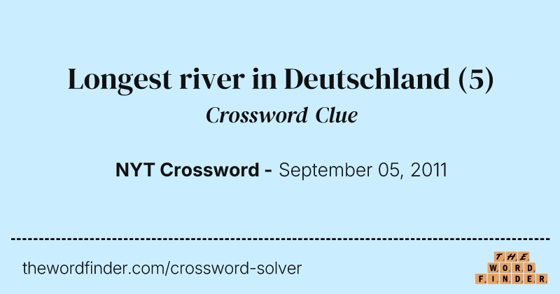 Longest river in Deutschland crossword clue image
