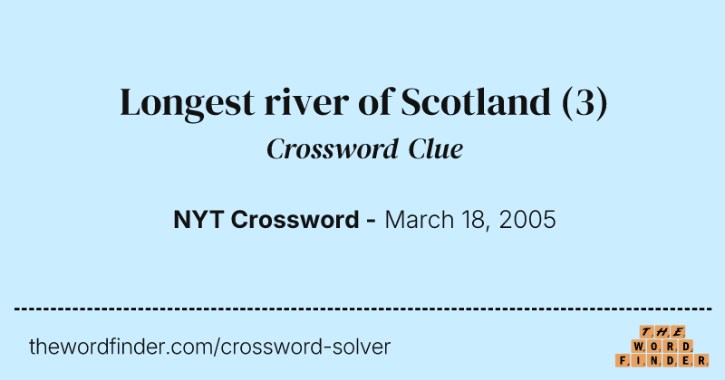 Longest river of Scotland crossword clue image