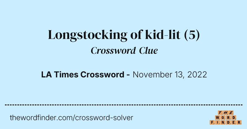 Longstocking of kid-lit crossword clue image