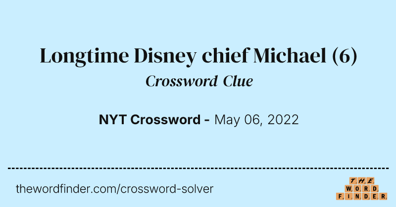 Longtime Disney chief Michael crossword clue image