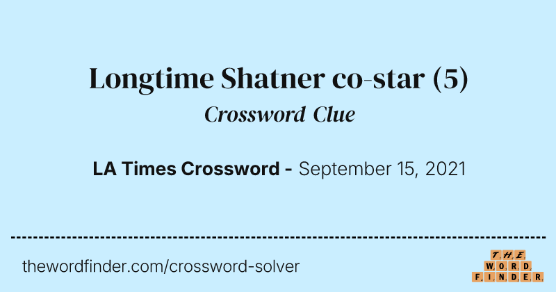 Longtime Shatner co-star crossword clue image