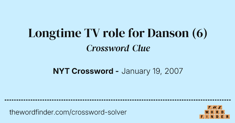 Longtime TV role for Danson crossword clue image