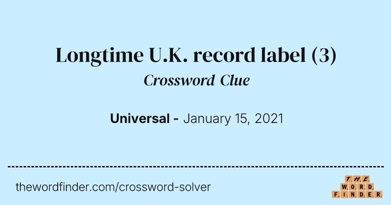 Longtime U.K. record label crossword clue image