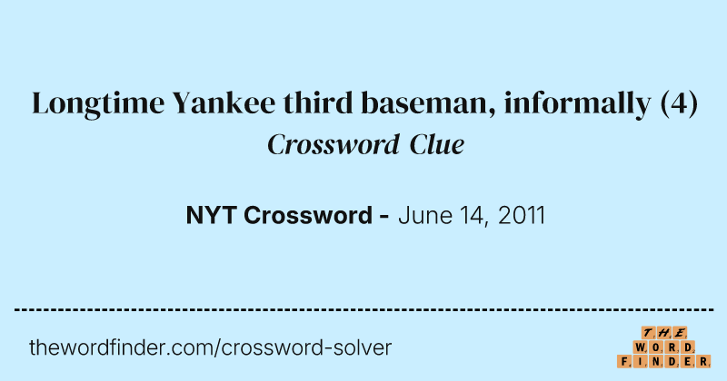 Longtime Yankee third baseman, informally crossword clue image
