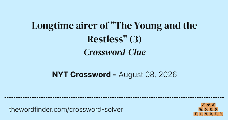 Longtime airer of "The Young and the Restless" crossword clue image