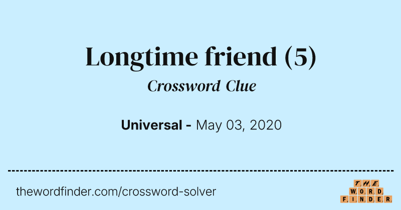 Longtime friend crossword clue image