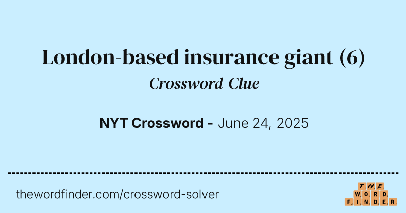 London-based insurance giant crossword clue image