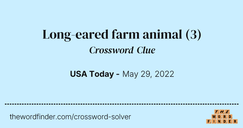 Long-eared farm animal crossword clue image