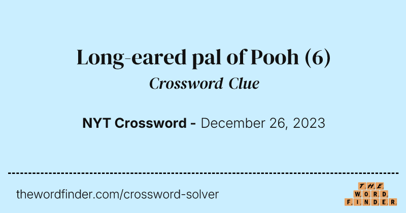 Long-eared pal of Pooh crossword clue image