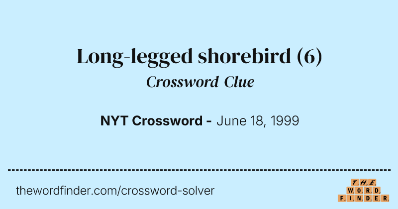 Long-legged shorebird crossword clue image