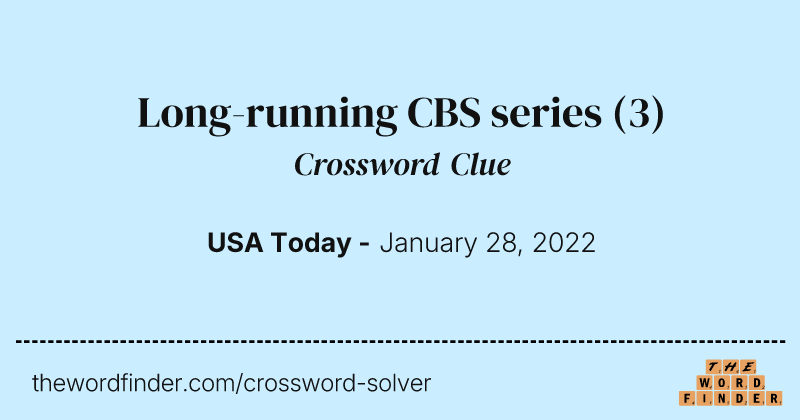 Long-running CBS series crossword clue image
