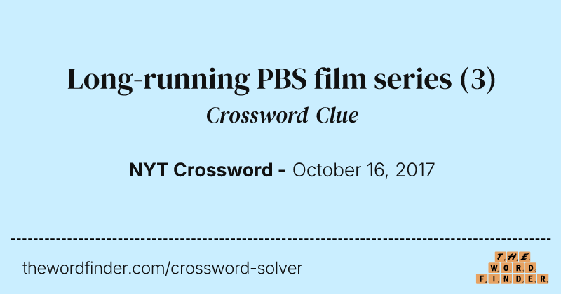 Long-running PBS film series crossword clue image
