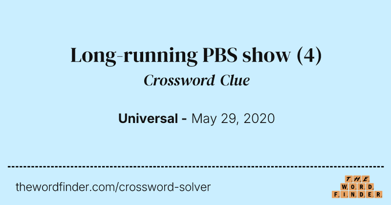 Long-running PBS show crossword clue image