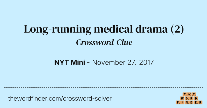 Long-running medical drama crossword clue image