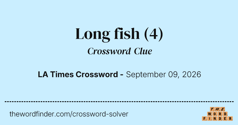 Long fish crossword clue image